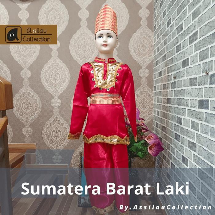Adat Anak Padang/Sumatera Baju Adat Anak Padang/Sumatera Barat Satuan (Laki/Cewek) Pakaian Aksesoris