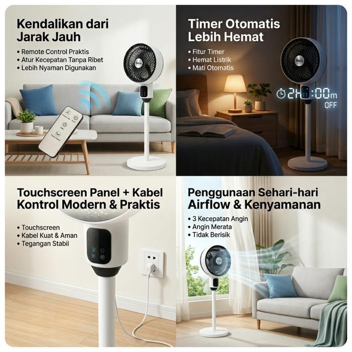 NEW KIPAS ANGIN BERDIRI REMOT TERBARU KIPAS BERDIRI / KIPAS ANGIN REMOT / UK 9 INCH / KIPAS ANGIN
