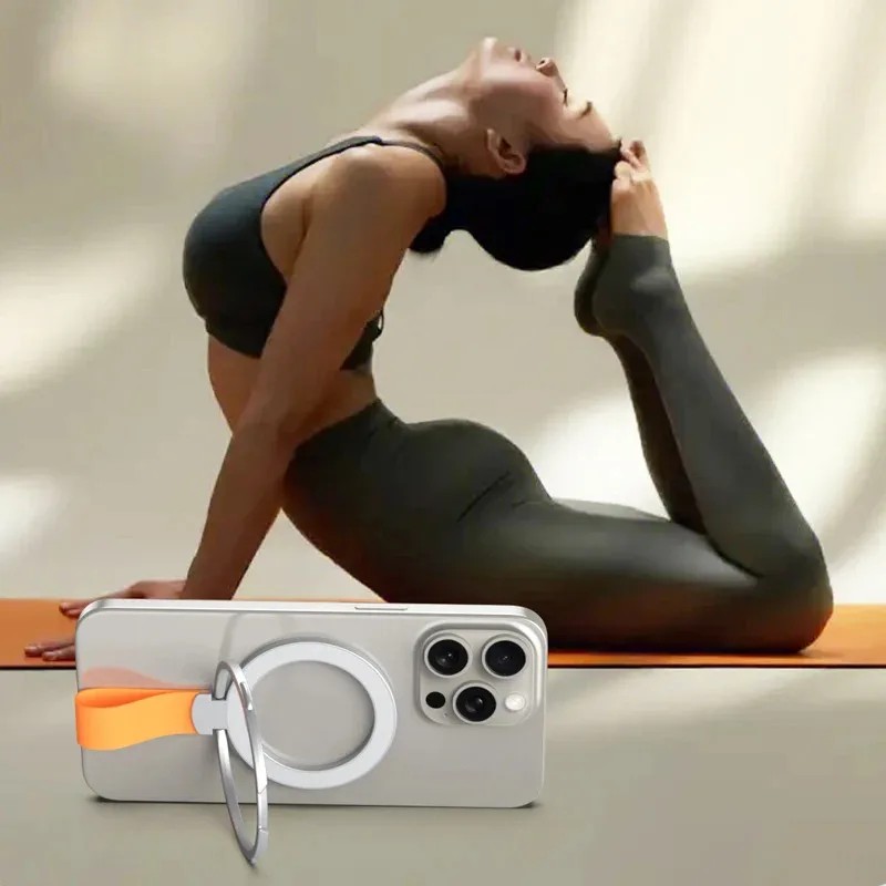 Magnetic Phone Ring Holder for iPhone Series MagSafe Stand Ultra-thin Folding Can Charge Wirelessly