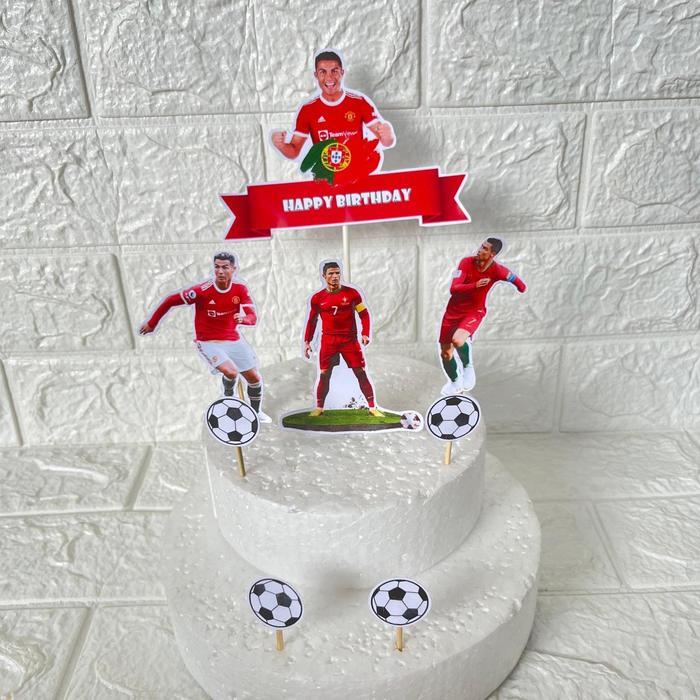 Topper Ulang Tahun Ronaldo / Topper Cake Christiano Ronaldo / CR7