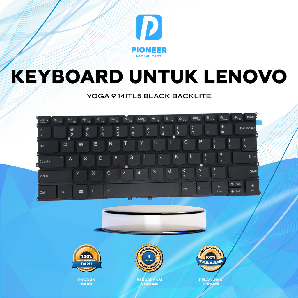 Keyboard Untuk Lenovo Yoga 9 14ITL5 Black Backlite