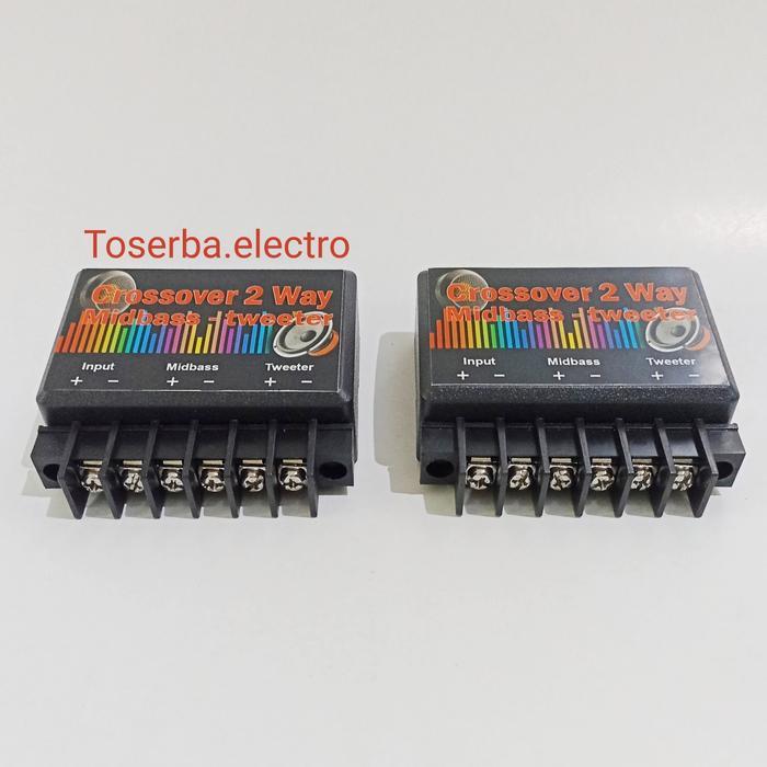 Crossover Pasif 2Way Speaker Split Midbass Tweeter Audio Mobil