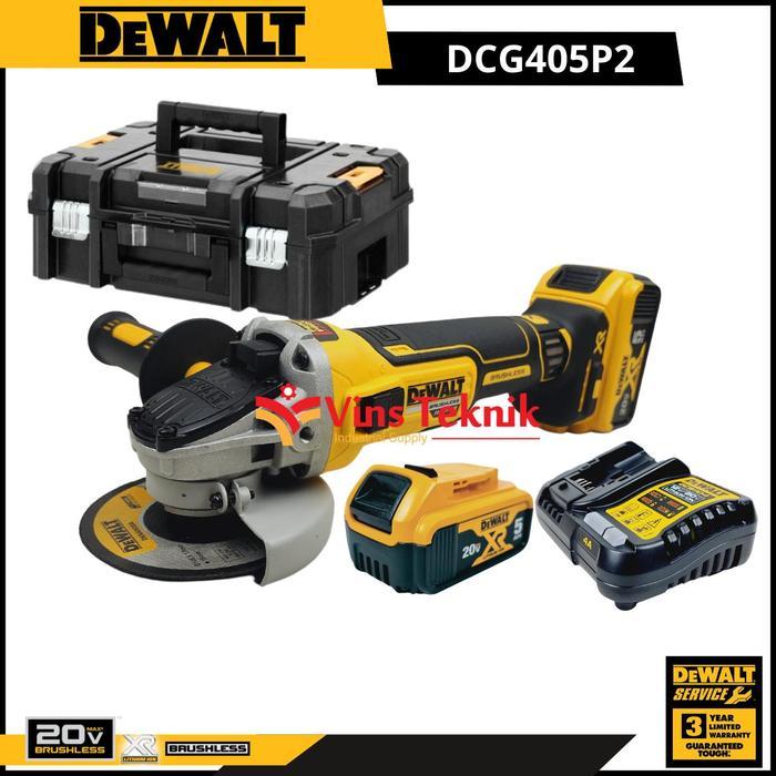DEWALT DCG405 Mesin Gerinda Baterai Cordless Grinder DCG 405 20 Volt