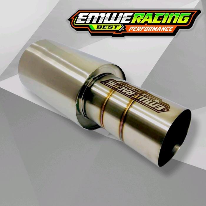 Promo Knalpot Mobil Emwe Racing Plong Titan Full Stenlis Full Gahar Kering Keras Gahar Inlet 2Inc