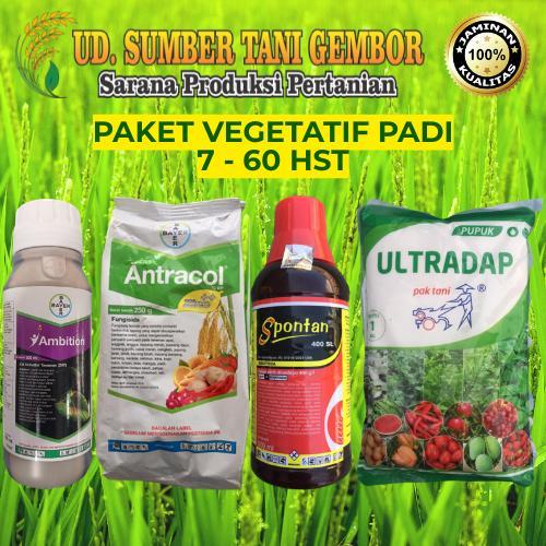 Promo PAKET VEGETATIF - Ambition 500ml - Antracol 70 WP 250gr - Spontan 400 SL 400ml - Ultradap 1kg
