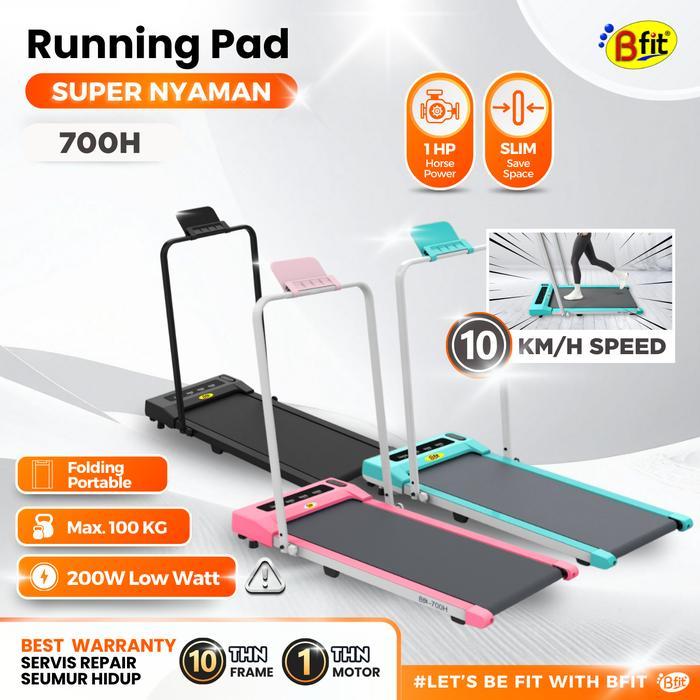Running Pad BFIT 700H Walking Pad Treadmill Elektrik Listrik Lipat Portable Low Watt