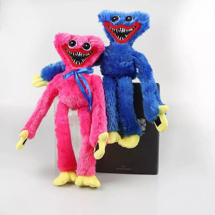 Boneka huggy wuggy poppy mata bordi (tidak melotot) size 40cm.