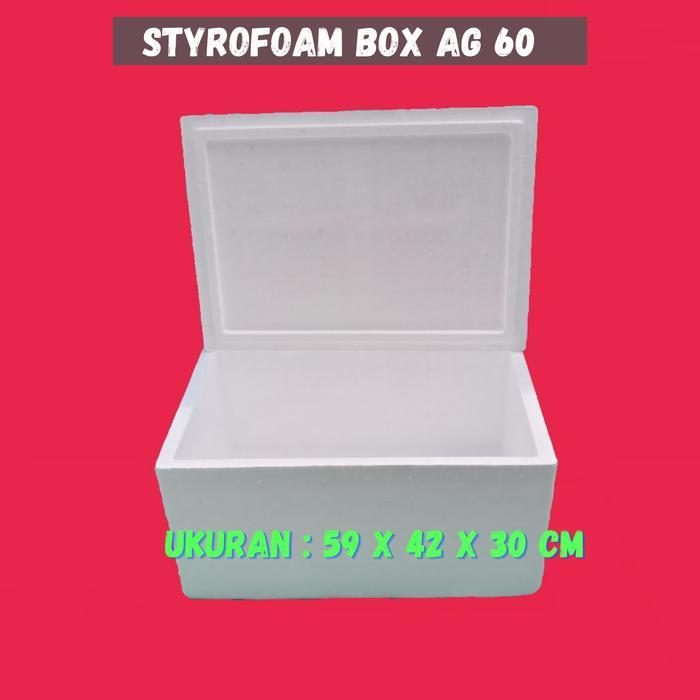 Promo Styrofoam Box 60 / Ag 60 Polos Ukuran 59 X 42 X 30 Cm