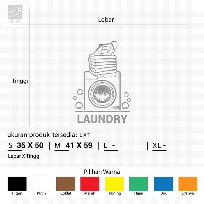 Sticker Laundry Stiker Dinding Kaca Dekorasi Sign Icon Toko Laundry