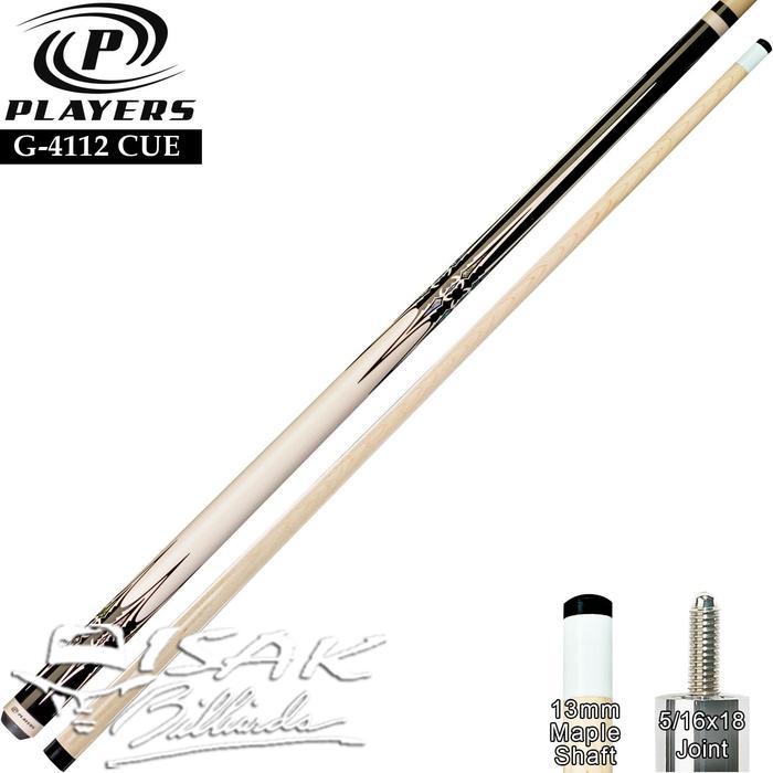Players G-4112 Pool Cue - Maple Billiard Stick Stik Biliar Player Main