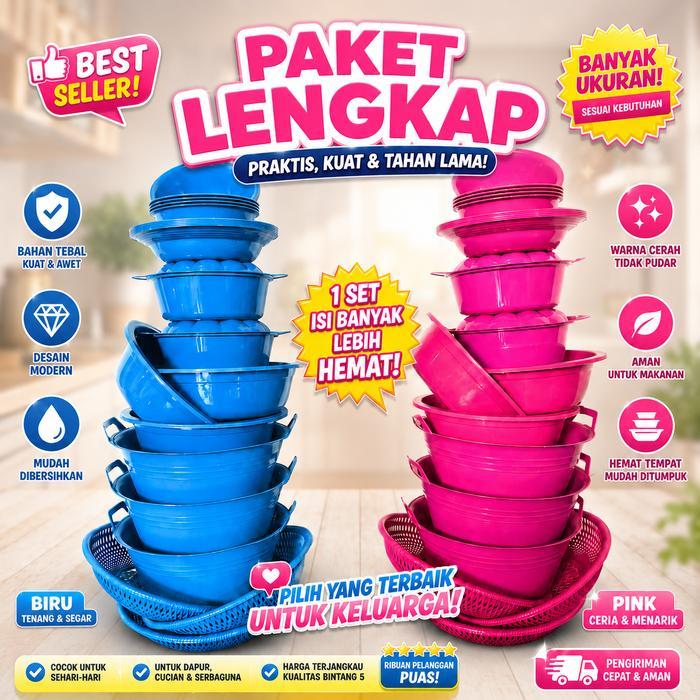 (21 PCS) PAKET LENGKAP PERALATAN DAPUR RUMAH TANGGA / PERABOTAN DAPUR MURAH / PERABOTAN RUMAH TANGGA