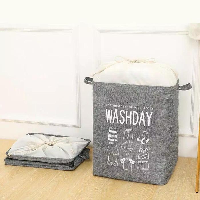 Promo Laundry Bag Keranjang Baju Kotor Laundry Keranjang Jumbo Serbaguna Tas Laundry Serut Bag