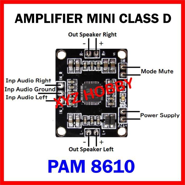 NEW Ampli Mini PAM 8610 Class D Power Amplifier 2 x 15 Watt PAM8610 Suku Cadang