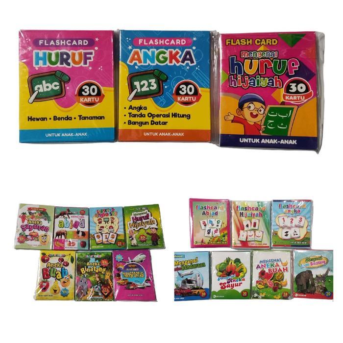 Flash card Mainan Anak / Flashcard Edukasi Anak - Flashcard Huruf, Flash Card Angka, Flashcard
