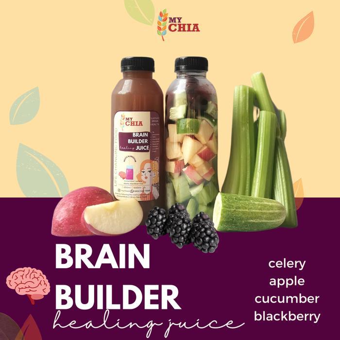 Jus Sayur dan Buah Cold Pressed 500ml untuk Jerawat Campuran Seledri Burdock Kale Apel