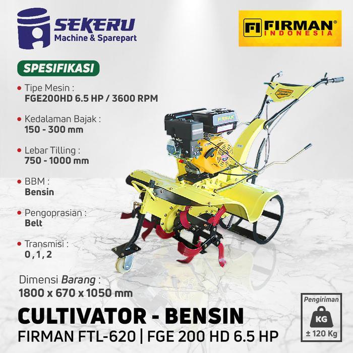 CULTIVATOR MESIN TRAKTOR BAJAK SAWAH TILLER FIRMAN FTL620 FTL 620 PROMO TERMURAH