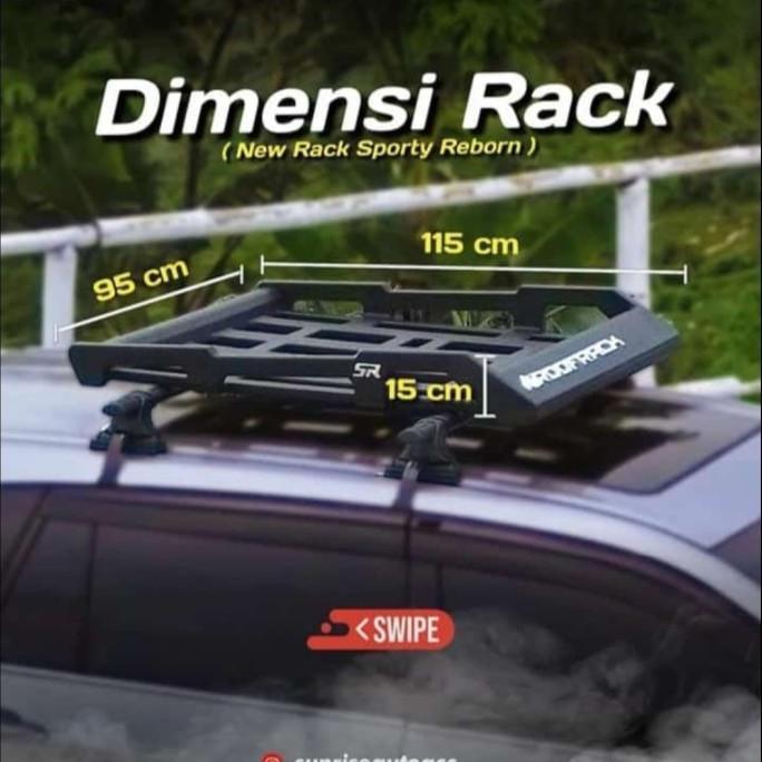 Roof Rack bagasi atas mobil Isuzu panther+cross bar Merek rhinorack