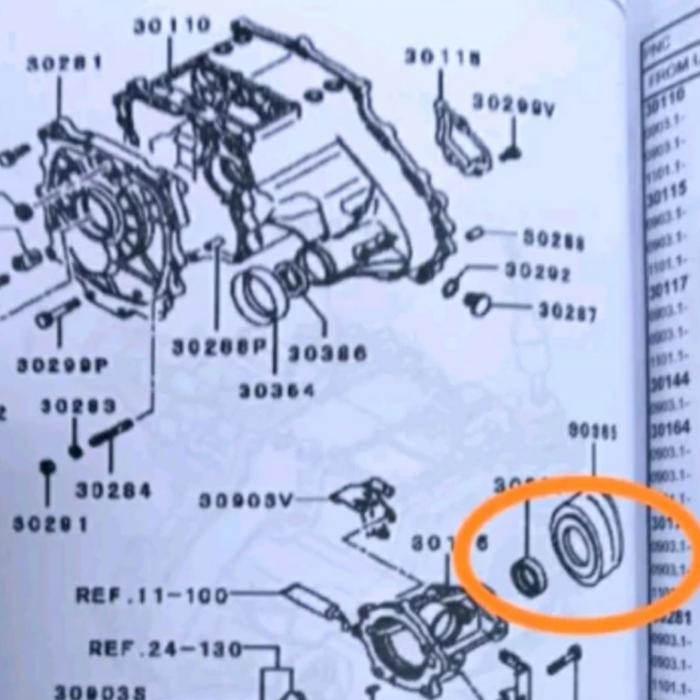 Seal Sil Buntut Transfer Case Belakang Pajero Sport Triton 2500Cc