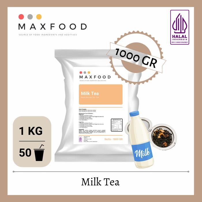 

oW.galiban - MAXFOOD Milk Tea Powder Bubuk Minuman Rasa Teh Susu 1Kg