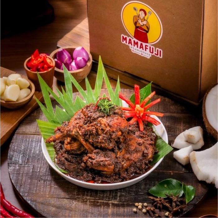 

Mamiseler45 - Mamafuji Rendang Ayam Isi 4 Potong - Makanan Instan Khas Padang
