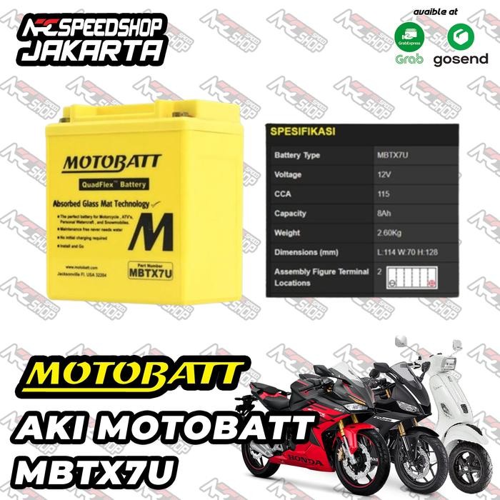 Aki Motobatt Cbr250Rr R25 Nmax Vespa Lx150 Klx Klx250 Cbr150 Cbr 250