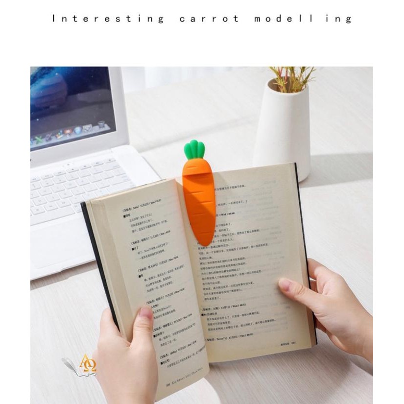 

Pembatas Buku Unik / Bookmark Motif Wortel Imut