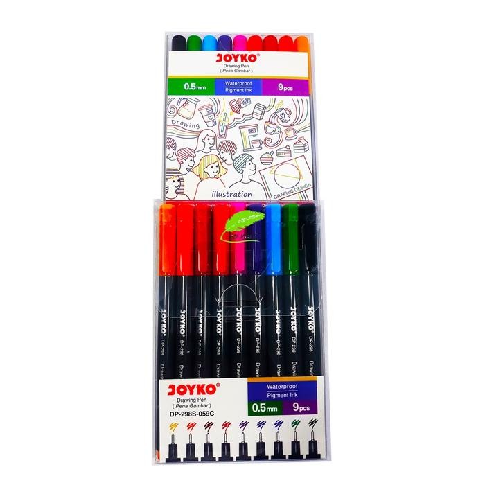 

Joyko - Drawing Pen Dp-298S 059C - 9 Warna - Set