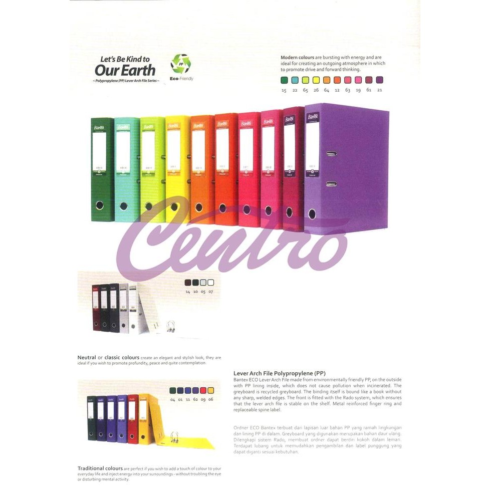 

BANTEX ORDNER 1465/ TEMPAT PENYIMPANAN FILE