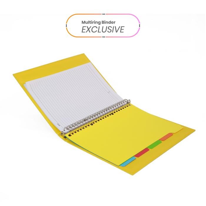 

Bantex Exclusive Multiring Binder B5/26 Ring O-25mm Yellow 1327 06