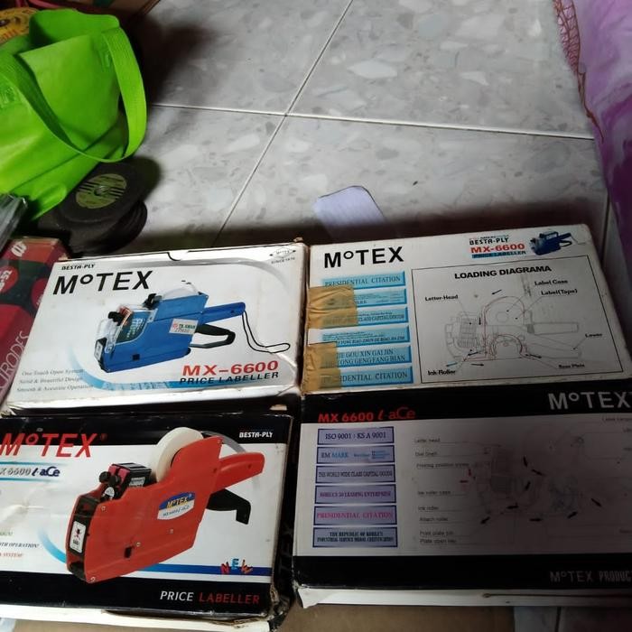 

ALAT LABEL HARGA PRICE LABELLER MOTEX MX-6600 2 BARIS