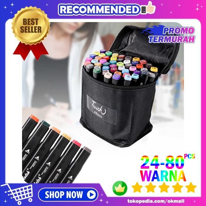 

Sepidol Warna Warni Anak Dua Sisi Spidol Marker Set Dual Tip Brush Art