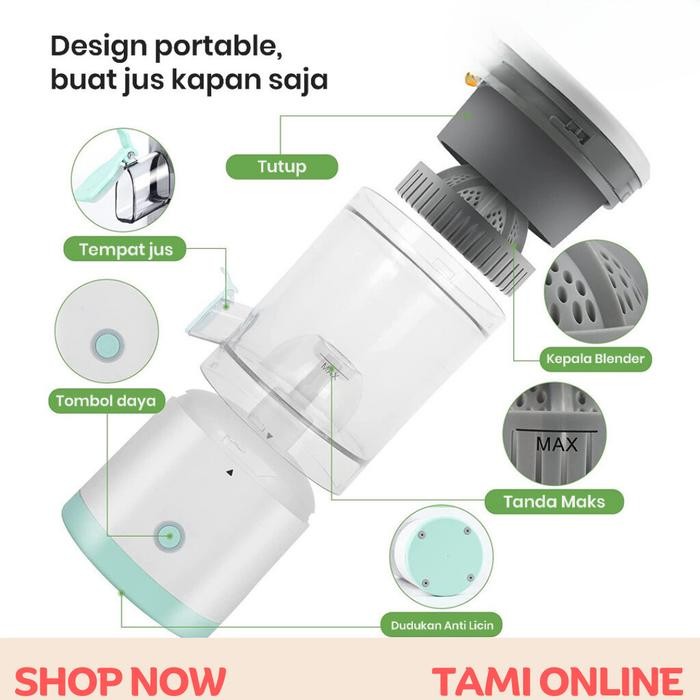 Blender Mini Juicer Portable Usb Tanpa Ampas