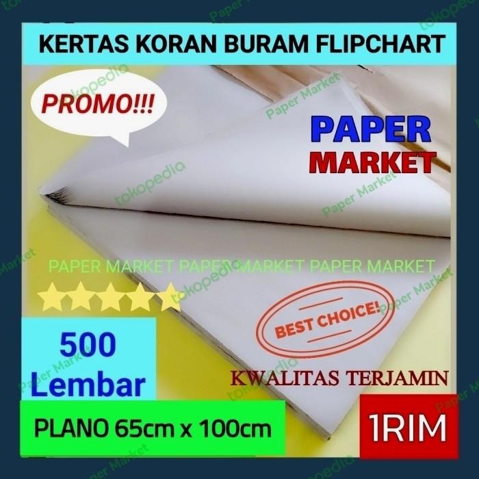 

KERTAS KORAN BURAN Flipchart 65cm X 100cm - 1 RIM 500 Lembar
