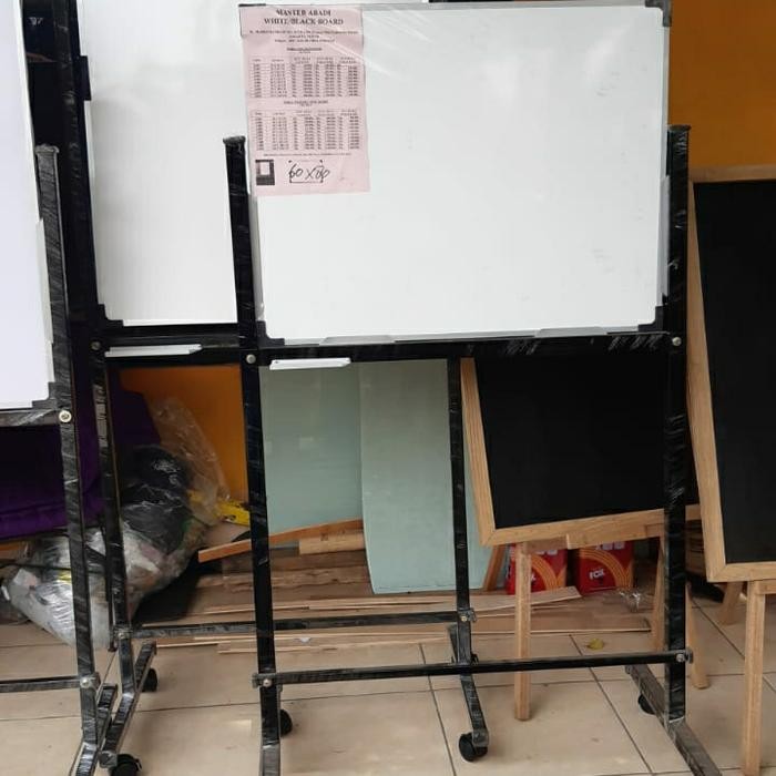 

NEW PRODUK WHITEBOARD STANDING DOEBLE FACE 60X90CM TUTI FRUITY