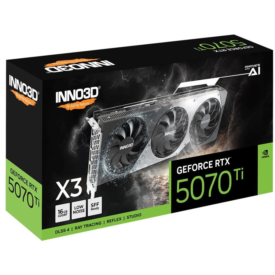 Inno3D GeForce RTX 5070 Ti 16GB GDDR7 X3 - Enormous Cooler with TRIPLE FAN [XVGA-032]