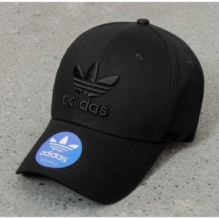 TOPI BASEBALL ADIDAS LOGO ORIGINAL BLACK CAPS / TOPI PRIA WANITA