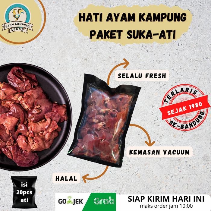

Pilihan- Promo 20Pcs Ati Ayam Kampung Segar/ Hati Ayam Kampung "Paket Suka-Ati