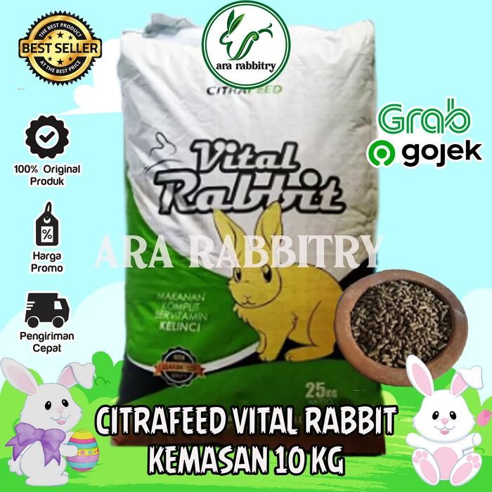 Pilihan- Pelet Pakan Makanan Kelinci Vital Rabbit 10 Kg Citra Feed Rabbit Food