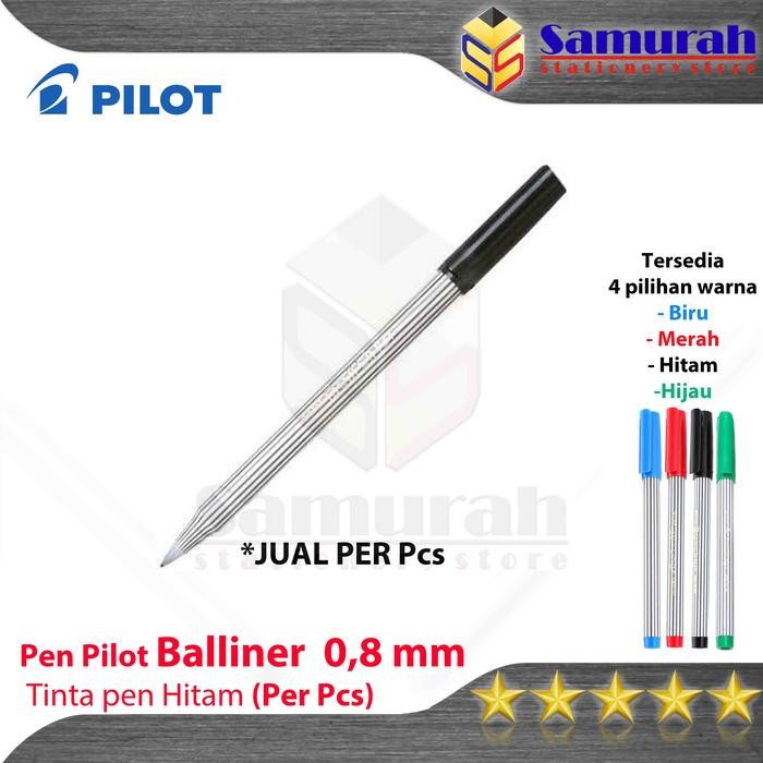 

New Ballpoint Pilot Balliner 0.8 mm / Pulpen Baliner 08 mm / Pen Cabut Tebal Tanda Tangan Hitam -