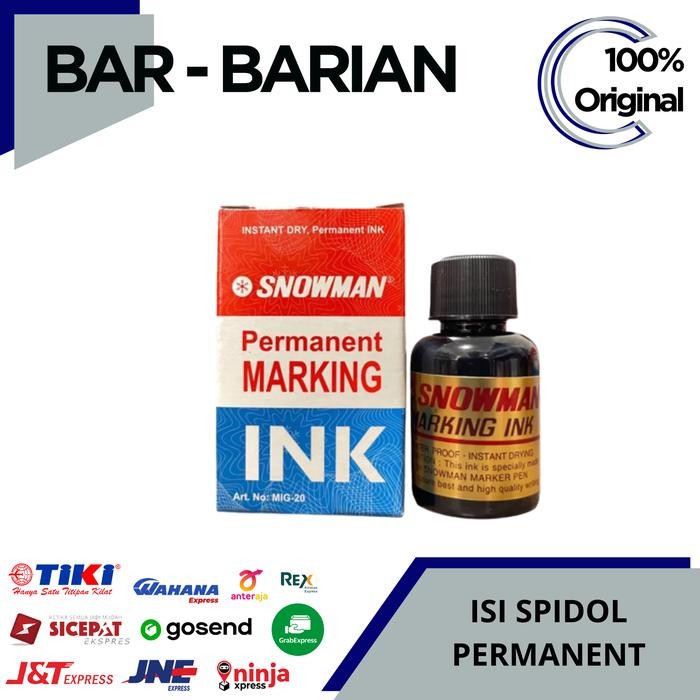 

New ISI REFIL TINTA SPIDOL PERMANENT SNOWMAN / ISI ULANG TINTA SNOWMAN