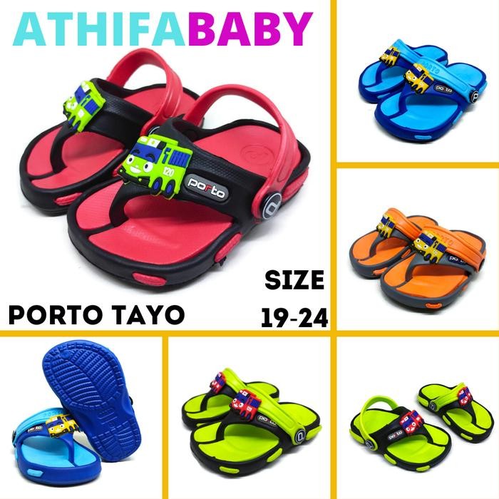 Pilihan- Sandal Anak Baim Laki Cowok Sendal Slop Bayi Balita Karakter Tayo