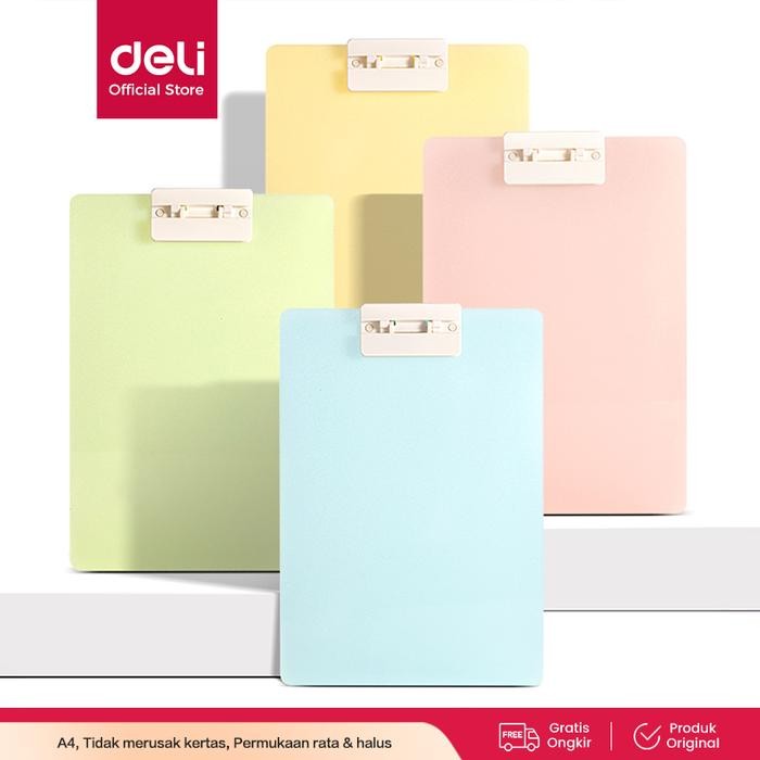 

OJ Deli Papan Jalan / Papan Ujian / Clipboard A4 Tidak Merusak Kertas PE107 Plastik Stationery