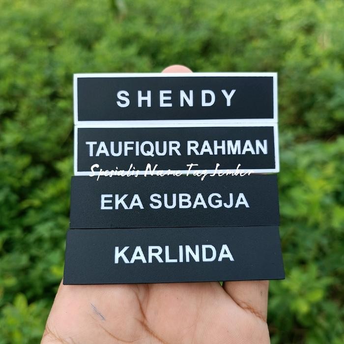 

New LANGSUNG KIRIM ! NAME TAG LASER PREMIUM GRAFIR GRAVIR GRAVIER FULL DOFF DAN LIST PUTIH Nama dada
