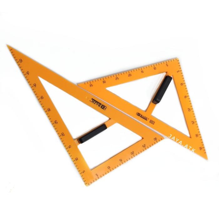 Pilihan- Penggaris Mistar Segitiga Siku Papan Tulis Whiteboard Plastik Kuning