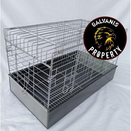 KANDANG KELINCI GALVANIS BESAR LIPAT BAHAN BESI / GALVANIS 76x45x46cm