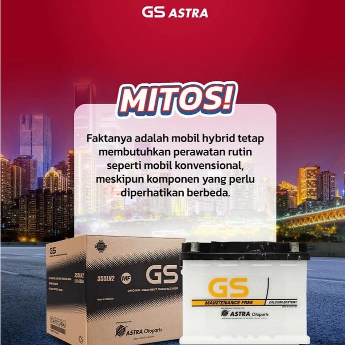 Gs Mf Oem Aki Mobil Toyota Innova Zenix 355Ln2 / Ln2 - 60Ah Aki Kering