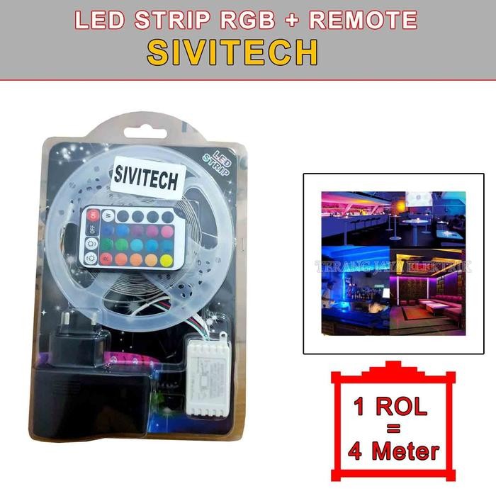 New Led Strip RGB WaterProof/outdoor +Adaptor + Remote 5 meter Rocia