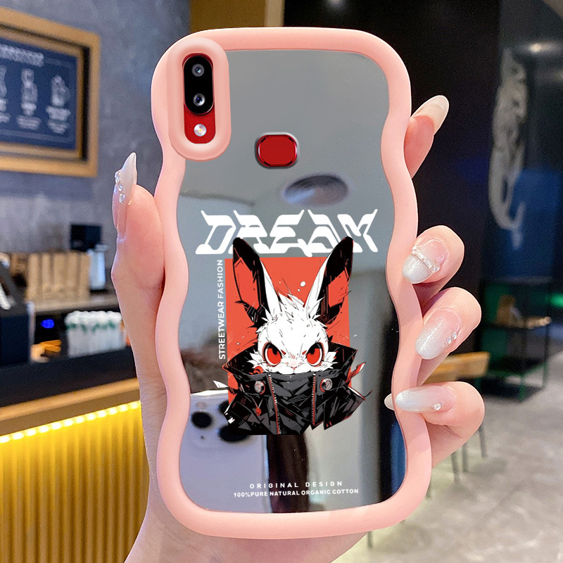 Casing Untuk Samsung A10s M01s Case Casing Beruang yang rusak Pola HP Cesing Macaron Kasing Mirror S