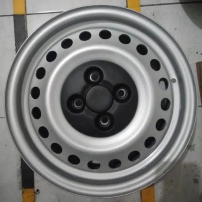 4 velg r14 pcd 100+ dop hitam karimun