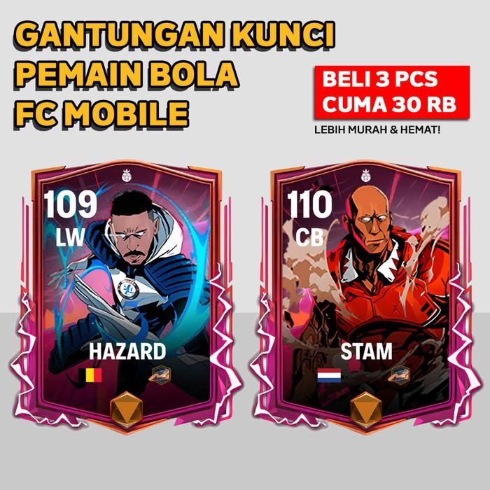 [PROMO] Gantungan Kunci Pemain Bola Gantungan Kunci FC Mobile Ganci Keychain Akrilik Aksesoris